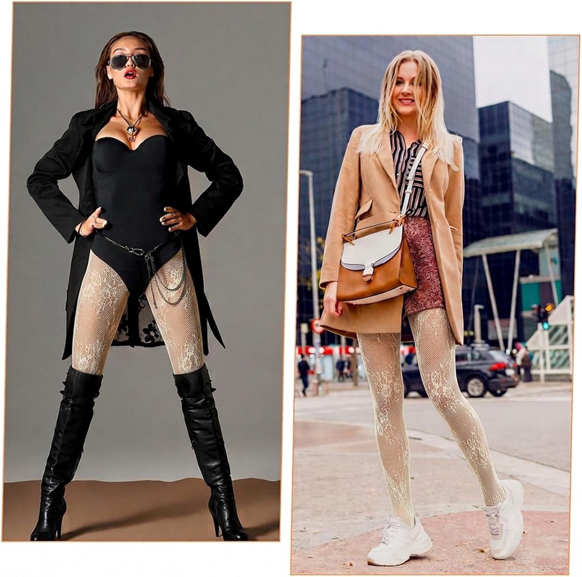 Dames Panty Kousen met Bloemenpatroon en Holle Ontwerpen | Elegante Fishnet Tights voor Lolita Stijl en Mode