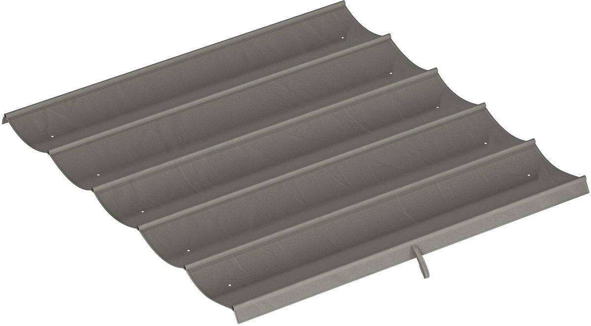 Uitschuifbare pergola/paviljoendak van 3 x 3 m - alleen het dak - 250 x 255 cm - lichtgrijs