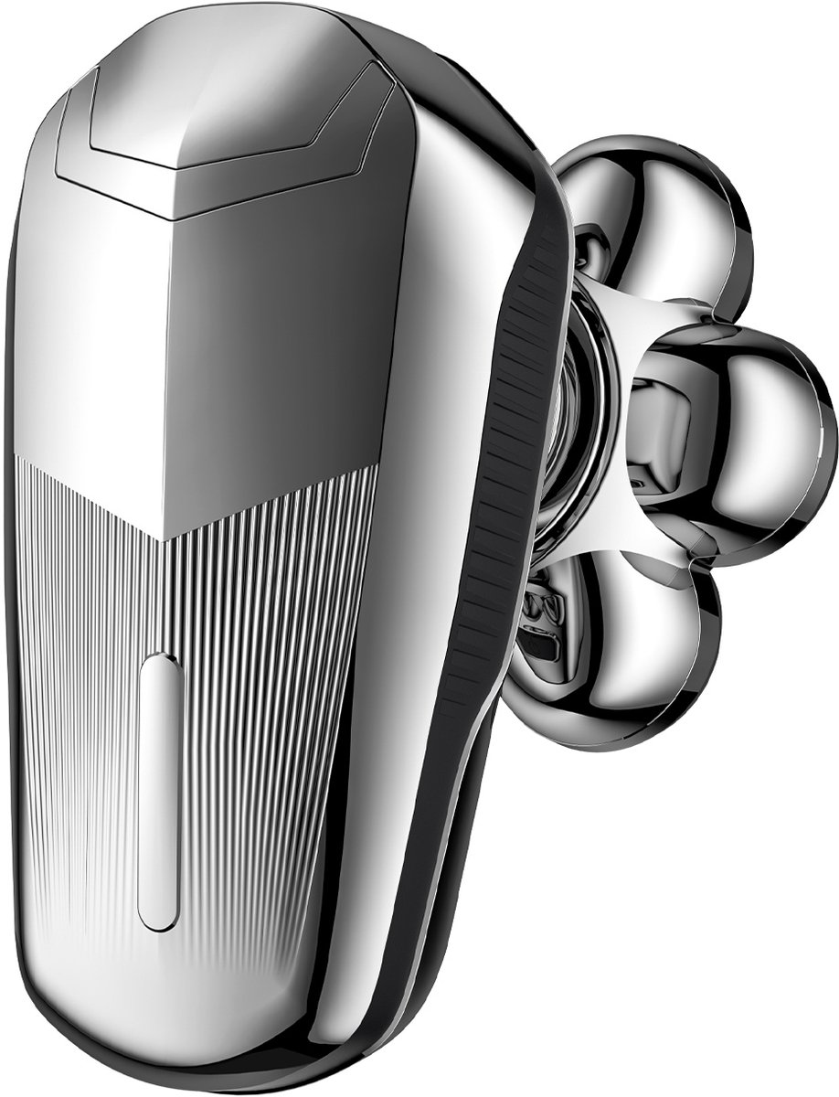 COVREO Elektrisch scheerapparaat met magnetische kop – 7D roterend mes – IPX7 waterdicht – 19x16x9 cm – Zilver