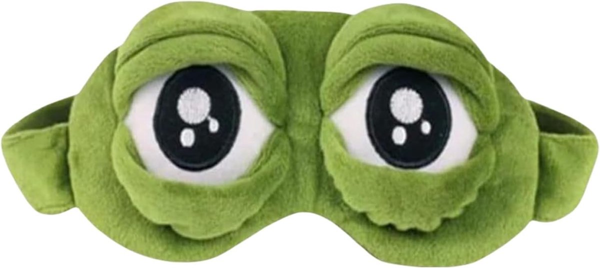 Oogbedekking voor een goede nachtrust, 3D slaapmasker met kikkerdesign, ideaal voor reizen en ontspanning voor volwassenen en kinderen