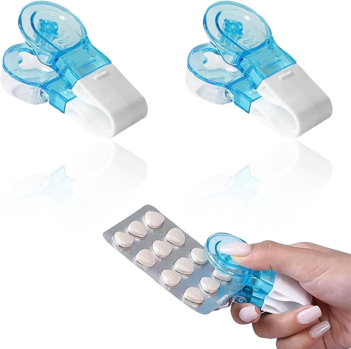 Draagbare Pillendoos Openers en Tablets Extruder, Mini Pillers voor het Snijden en Delen van Tabletten, Handige Tablet Hulpstukken