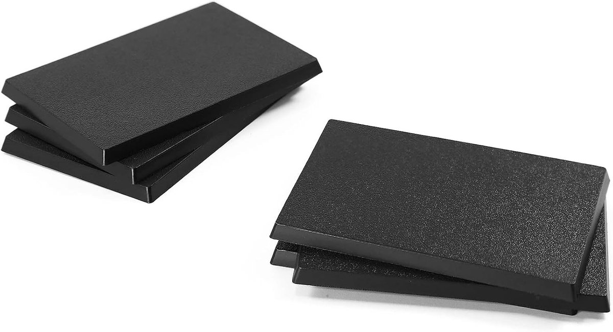 Rechthoekige Plastic Basis voor Figuren of Miniaturen voor Bordspellen - Set van 6 Stuks (50 x 75 mm) voor Decoratie en Spelaccessoires