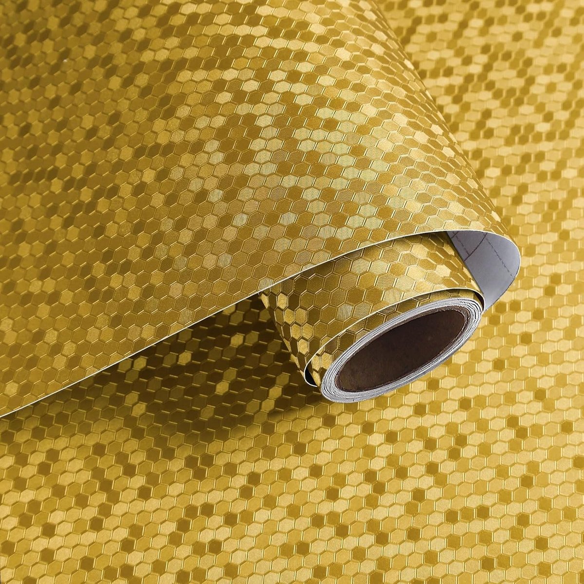 Gouden Metallic Peel en Stick Behang 40cm x 200cm - Wasbaar Vinyl voor Keuken, Meubels en Werkbladen