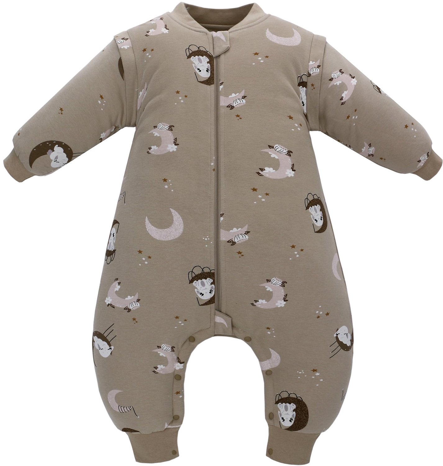 Baby Slaapzak met Voeten, 2.5 Tog, Winter Slaapzak met Verwijderbare Mouwen voor Kinderen