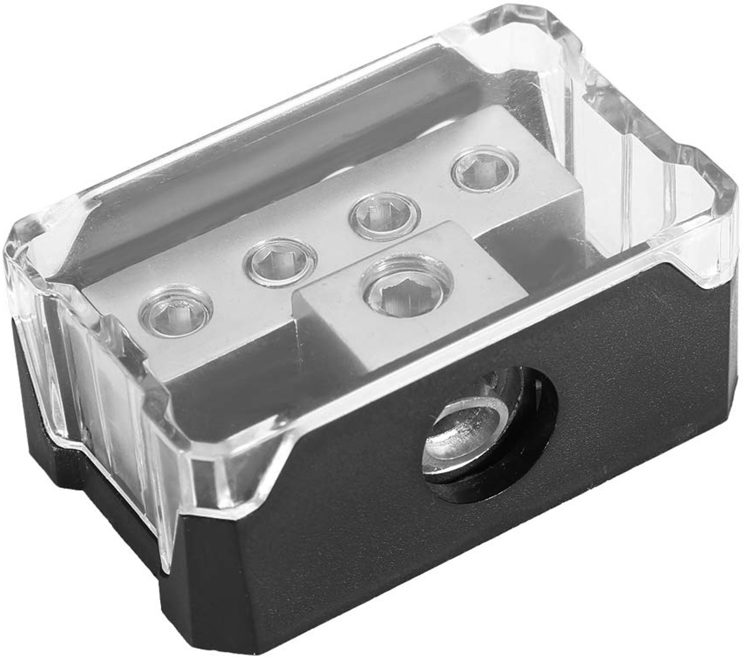 Alimentatore voor Audiodistributie - Voedingsblok - 4-kanaals - Roestvrij Staal - Schokbestendig - Transparante Behuizing