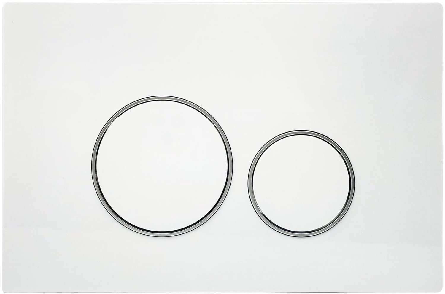 WC-Bedieningsplaat dubbele spoelfunctie - 245 x 164 mm - inclusief afvoerhendelset - installatiekader - hoge compatibiliteit - geschikt voor Geberit - Spoelplaat