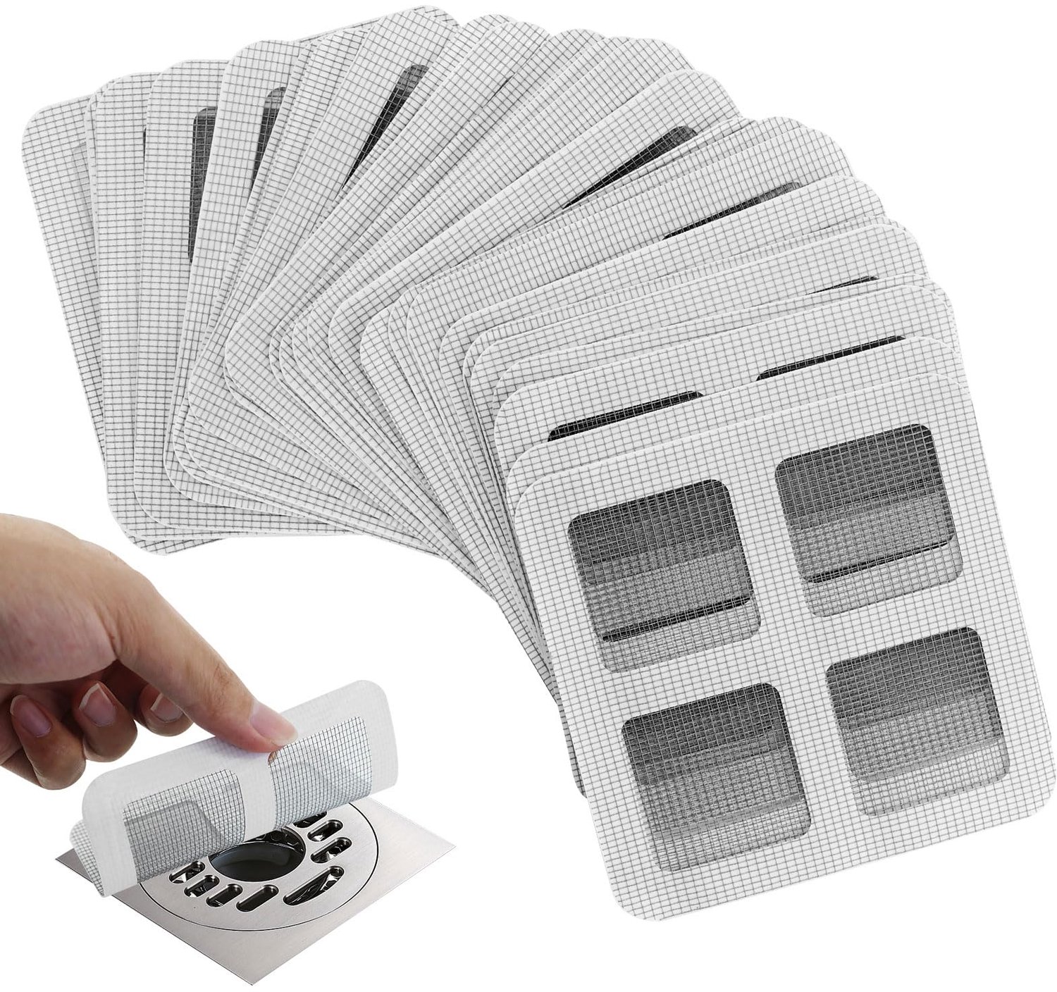 Wegwerp Douche Afvoer Haarfilter - 66 Stuks - Net Sticker