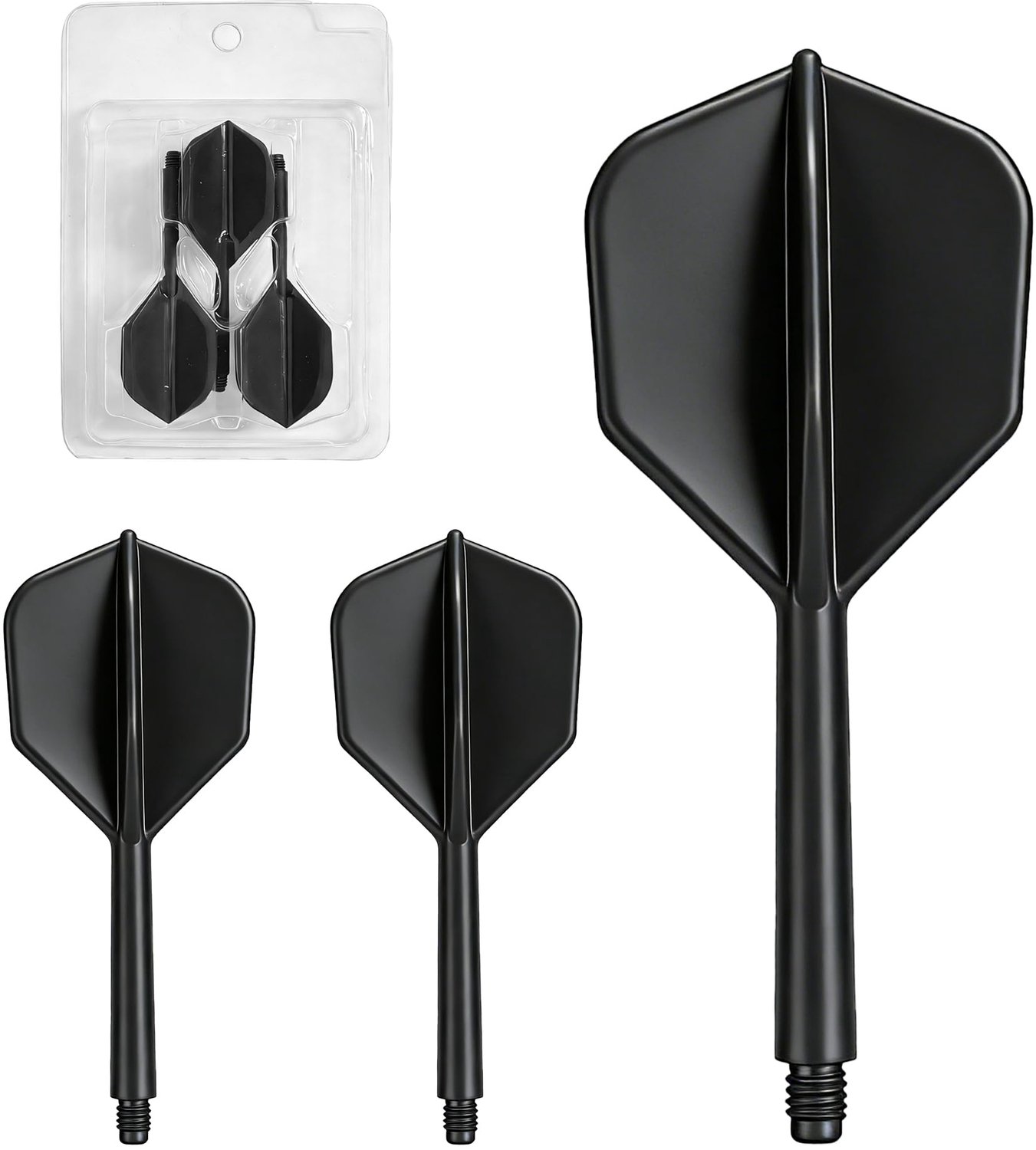 Dartpijlen Set - 3 Stuks - Geïntegreerde Dartschacht - Hoogwaardig ABS - Draagbaar - Schachtdiameter 2B - Zwart - Dartaccessoires