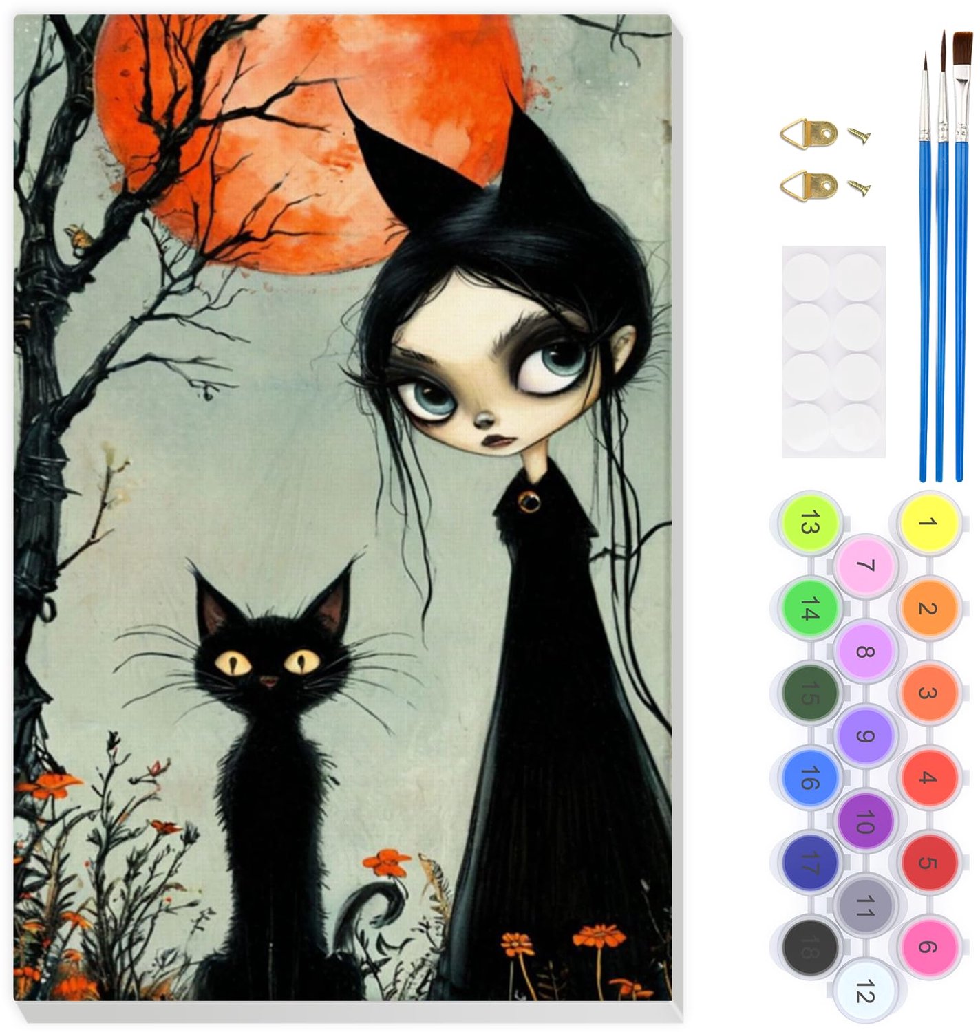 Catwoman Schilderen op Nummer met Lijst 20 x 30 cm