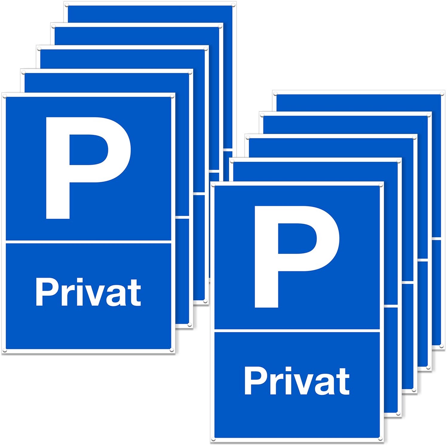 Verbodsbord voor Parkeren op Priveterrein (10 Stuks)