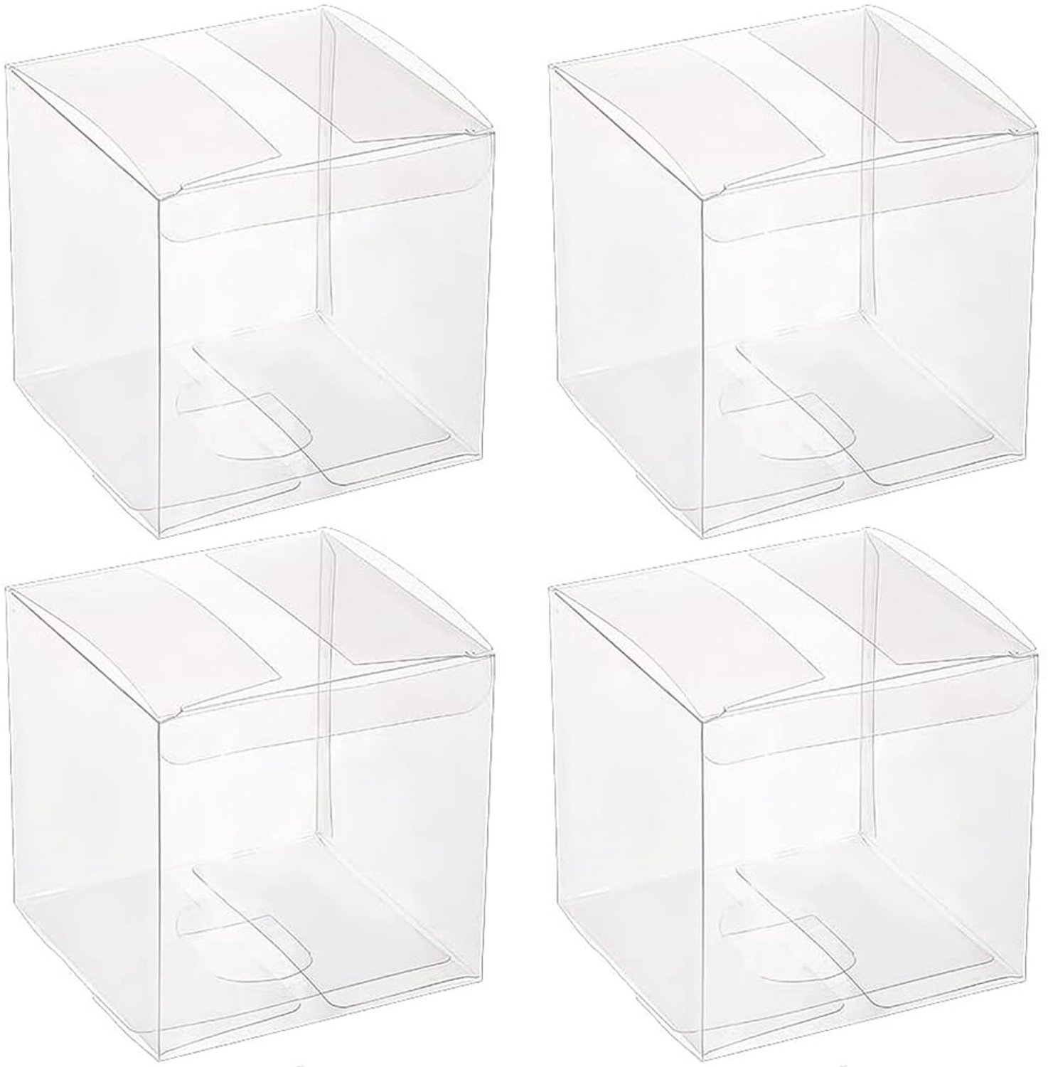 Geschenkdozen 10 stuks - Transparant - 10 x 10 x 10 cm - Vierkante Dozen - Beschermfolie - Creatieve Verpakking - Cadeauverpakking