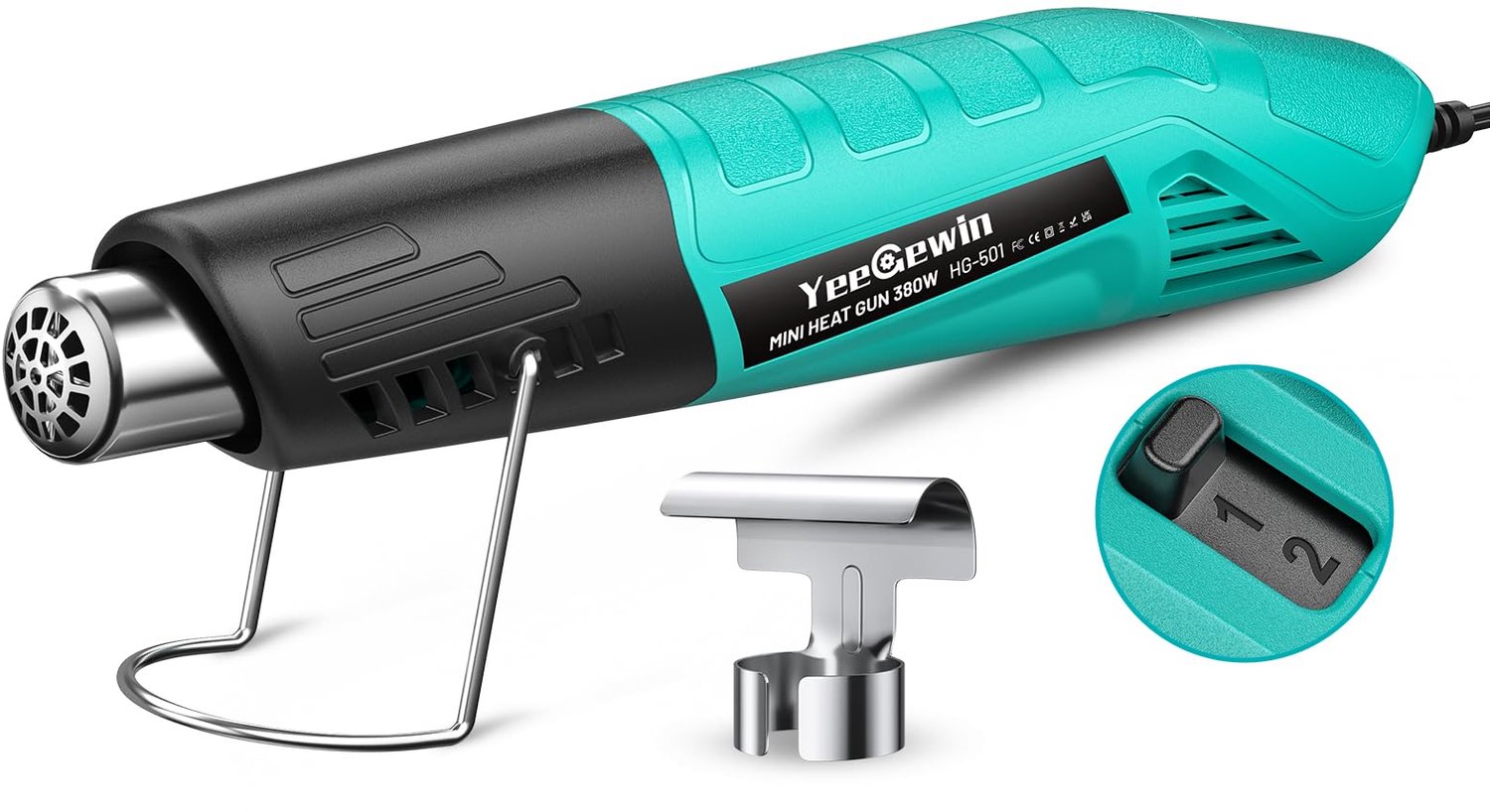 Mini Hot Air Blower met Dubbele Temperatuurinstellingen 380W