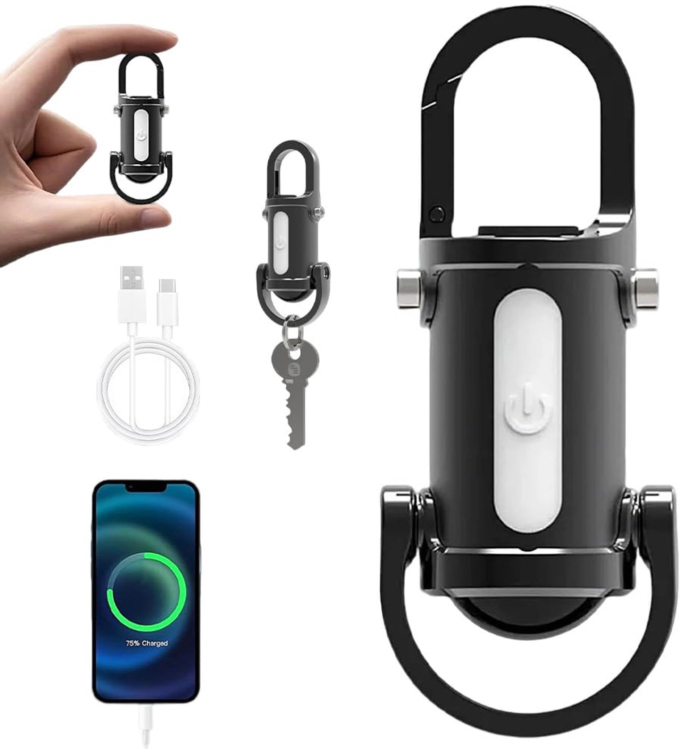 Draagbare Oplaadbare Mini Zaklamp - 1200 Lumen Sleutelhanger
