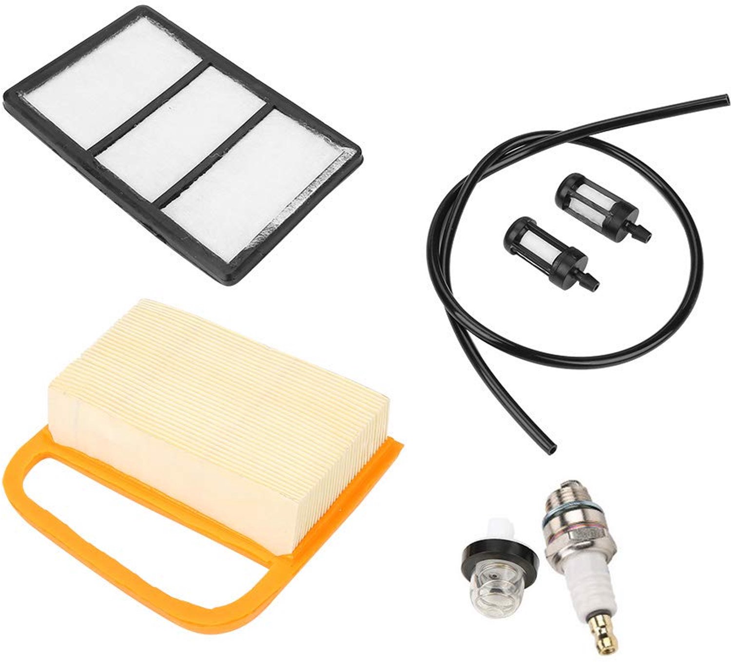 Onderhoudskit 7-delig - Luchtfilter/Bougie/Brandstoffilter - Brandstofleiding/Primerlamp - Voor TS410/TS420 - Hoge prestaties - Kwaliteitsborging - Onderdelenkit