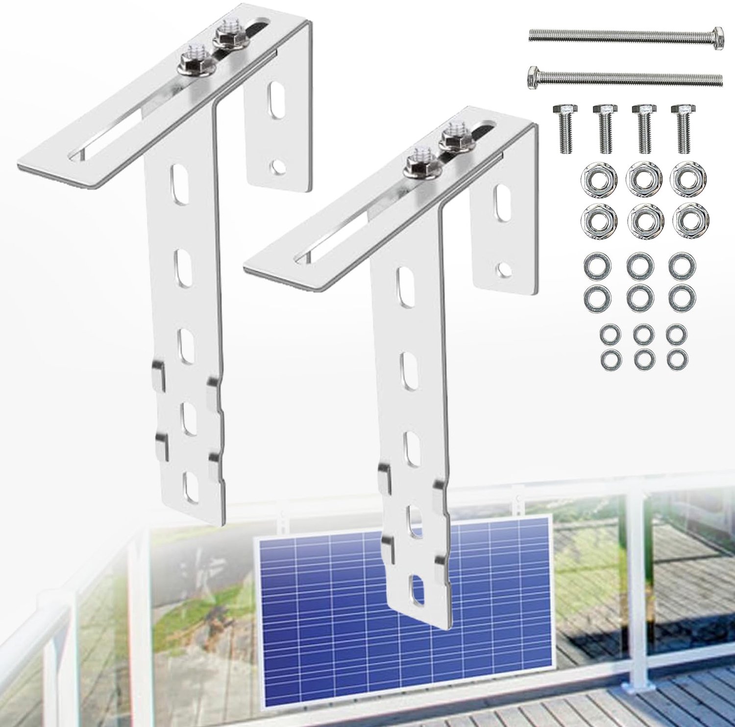 2 Stuks Balkon Beugels voor Zonnepanelen