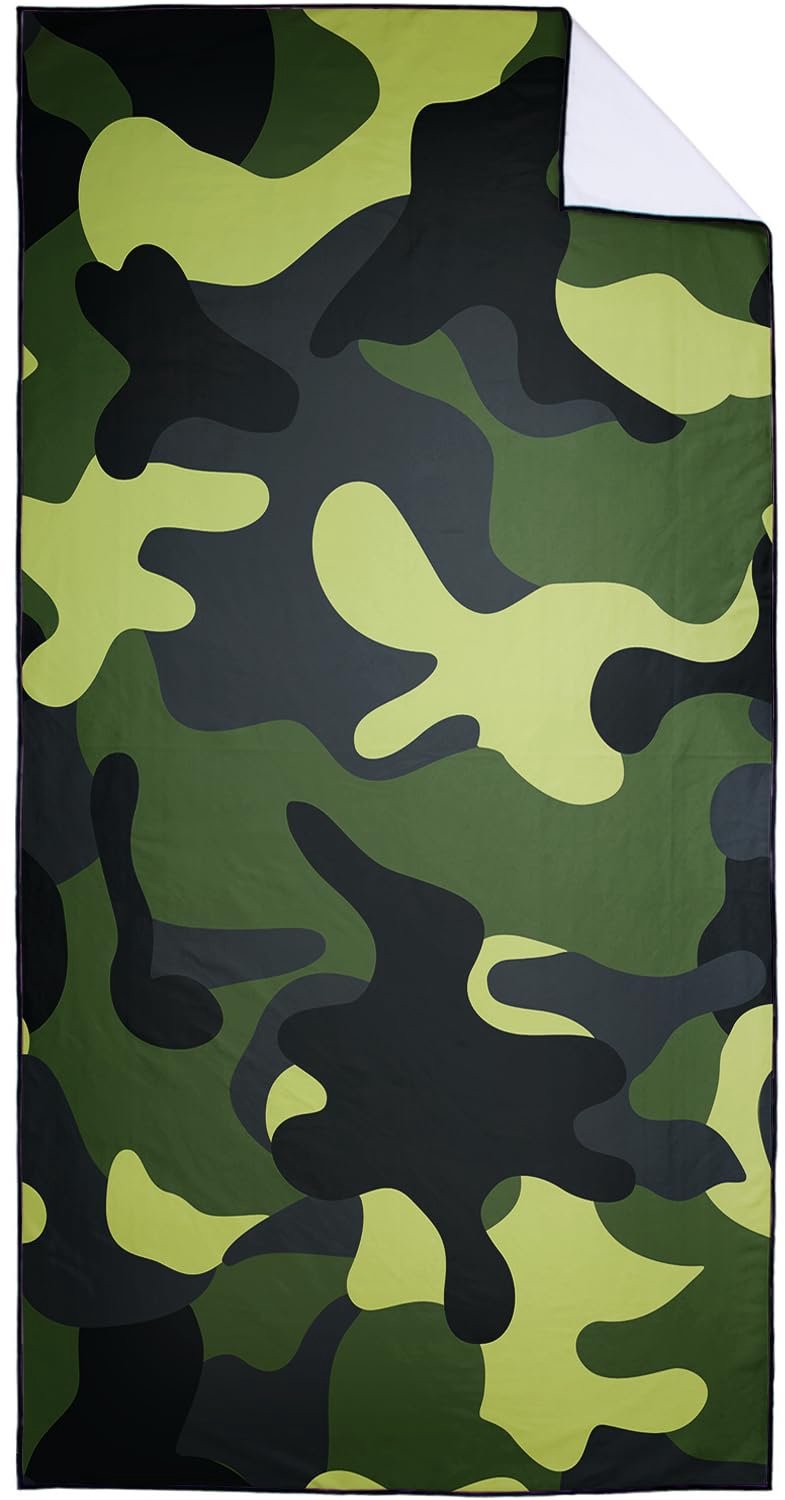 Sneldrogende Camouflage Strandhanddoek 90 x 180 cm