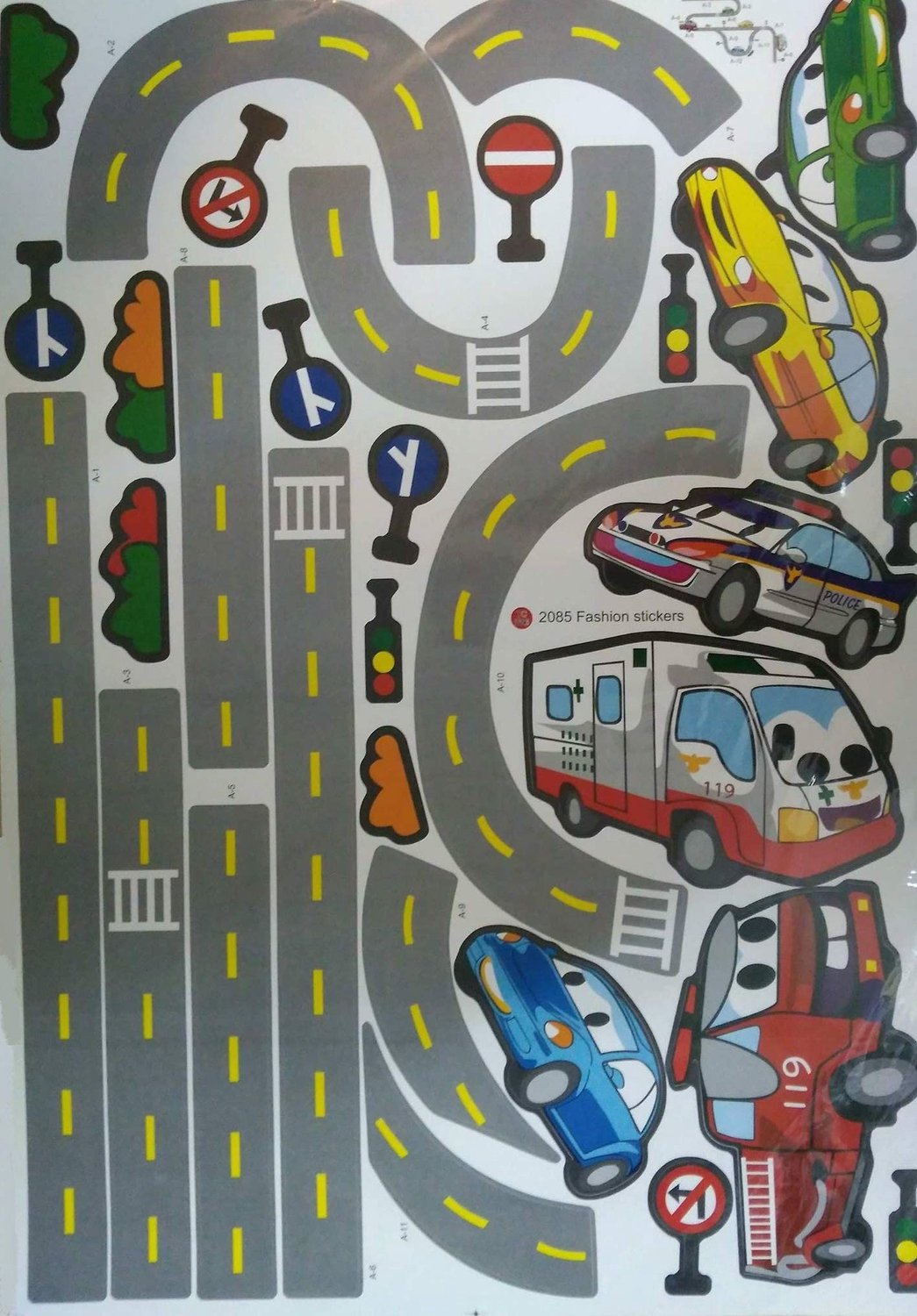Superhelden Wandsticker voor Kinderen - Muurdecoratie 70x50