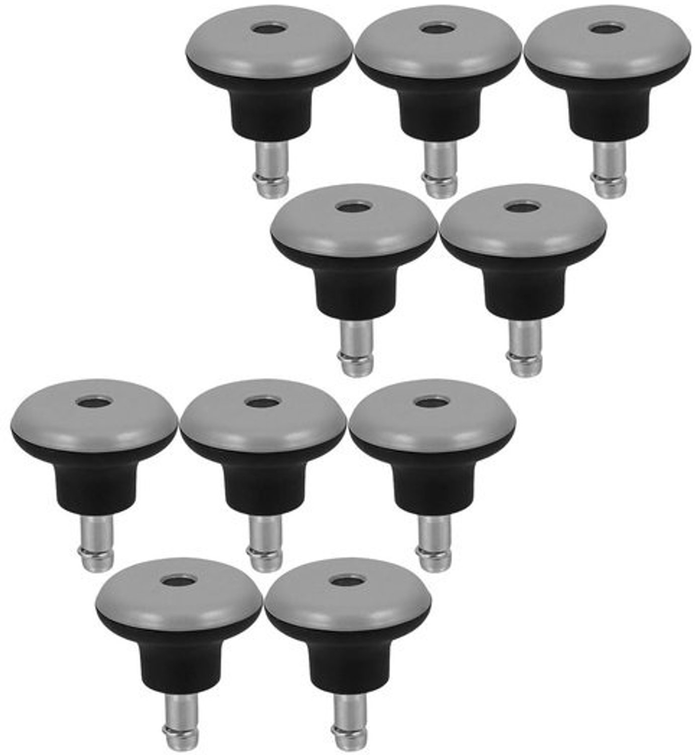 Stoelglijders - Vaste voeten als vloerbeschermers - Stoelen stabiliseren - Antislip-PU-wieltjes - 5.5 cm - Zwart