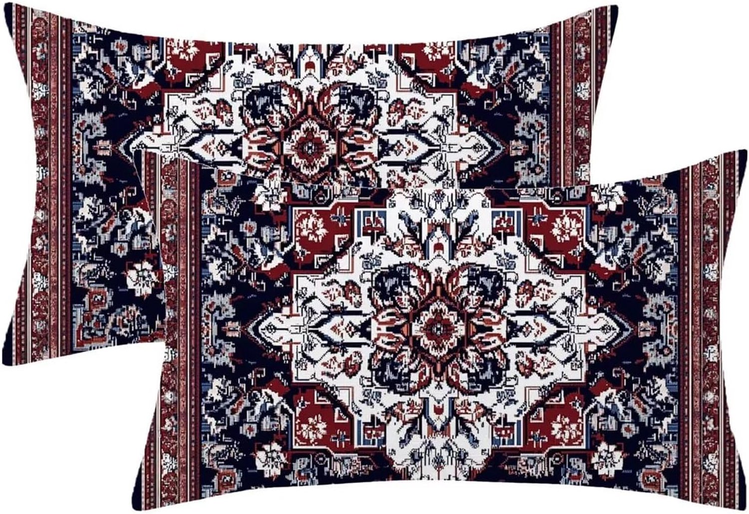 Kussenhoes voor buiten, waterdicht, 30 x 50 cm, roestkleurig, 2 kussenslopen, rechthoekig, linnen, met ritssluiting, tuin, woonkamer, bank, decoratie, Marokkaans, -892p