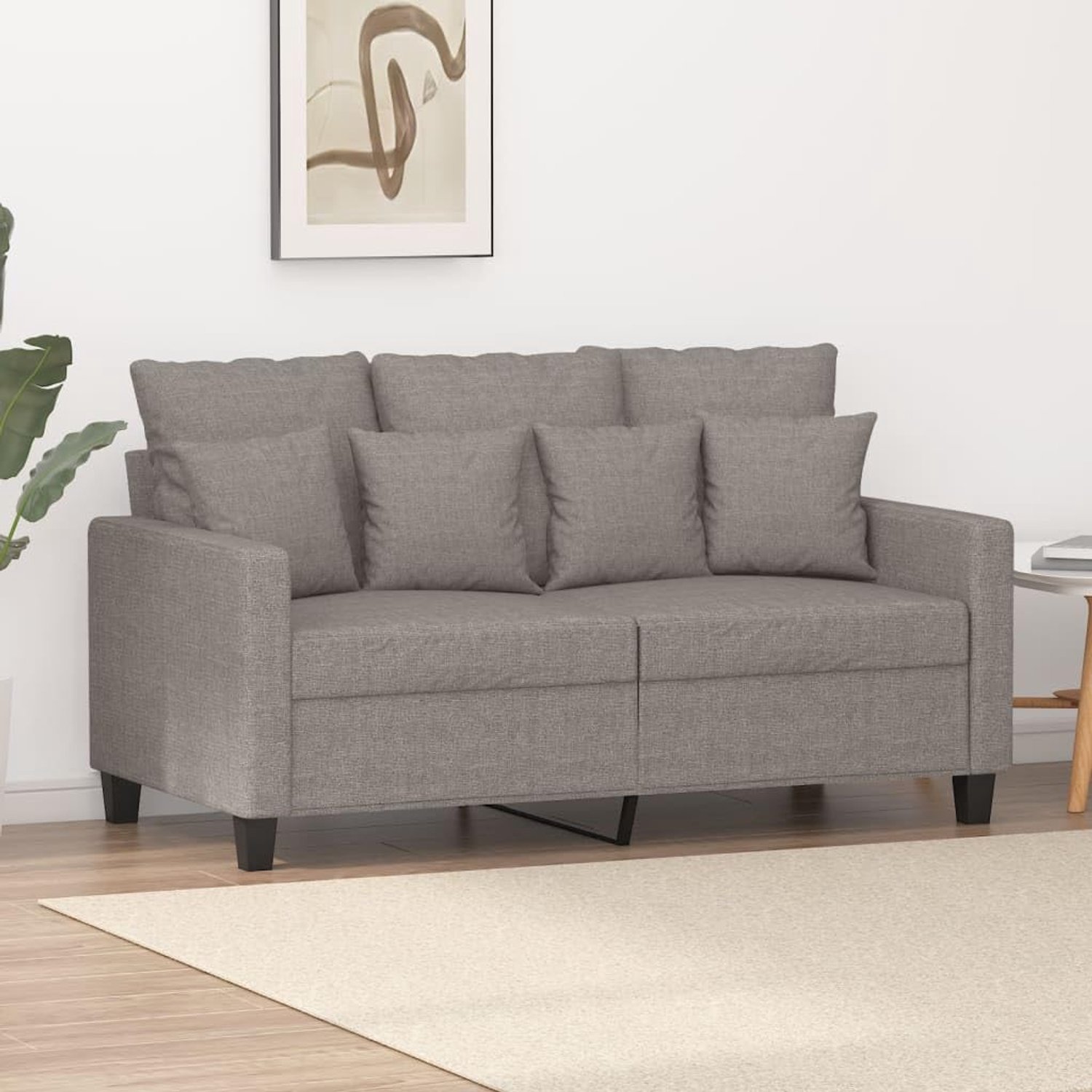 2-zitsbank, taupe, multifunctionele slaapbank voor gastenverblijf, 120 cm, stof