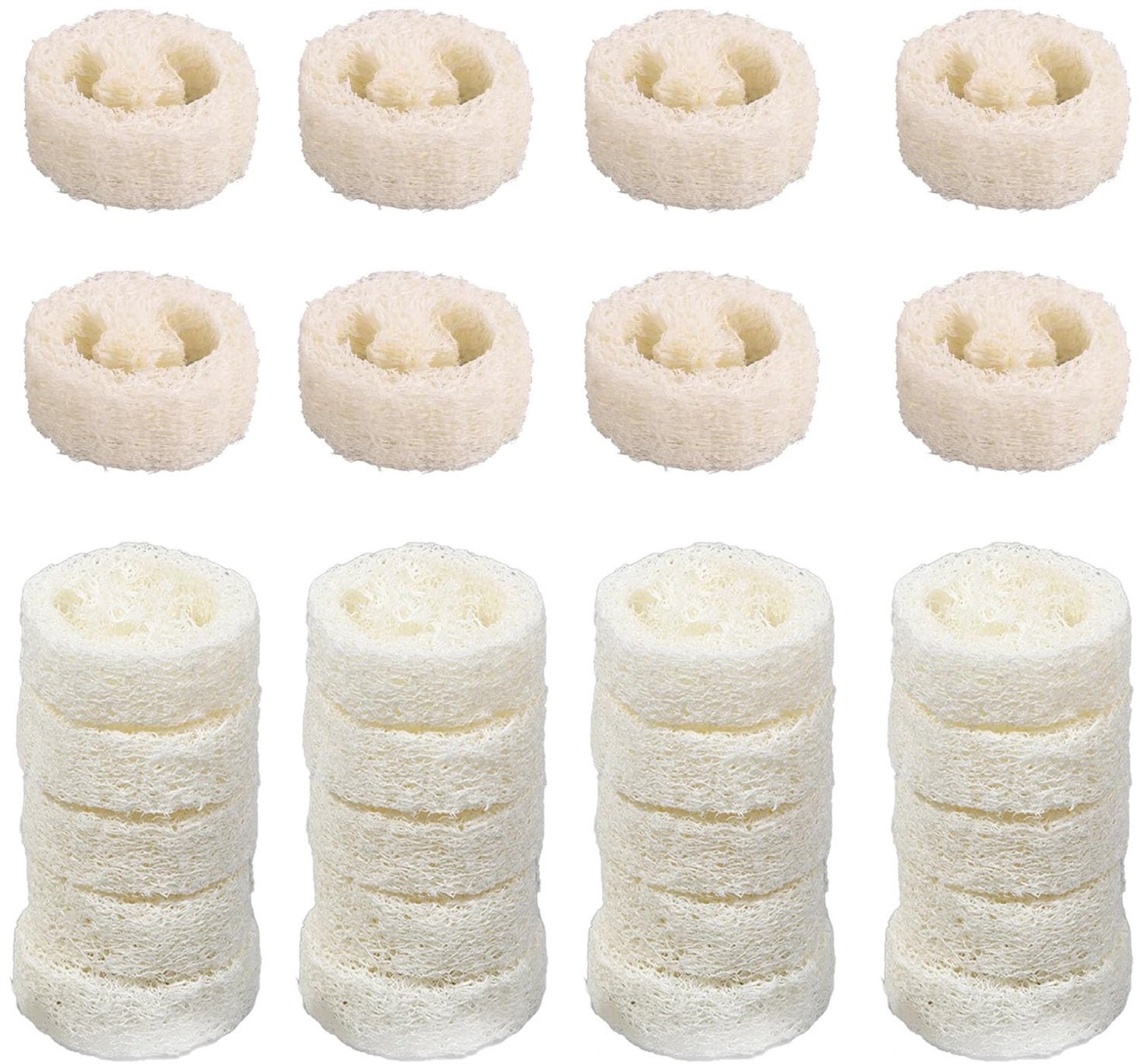 Set van 20 Natuurlijke Luffa Sponsen voor Badkamer