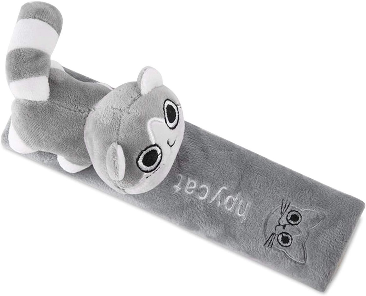 Zachte Schouderbescherming voor Kinderen en Volwassenen, Geschikt voor Autogordels en Rugzakken, Schattig Design met Kat Thema