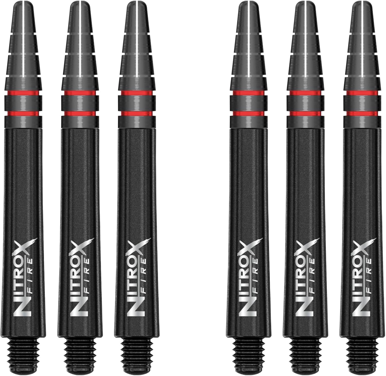 Merkloze Dartshafts Nitro Xfire Medium (6 stuks)