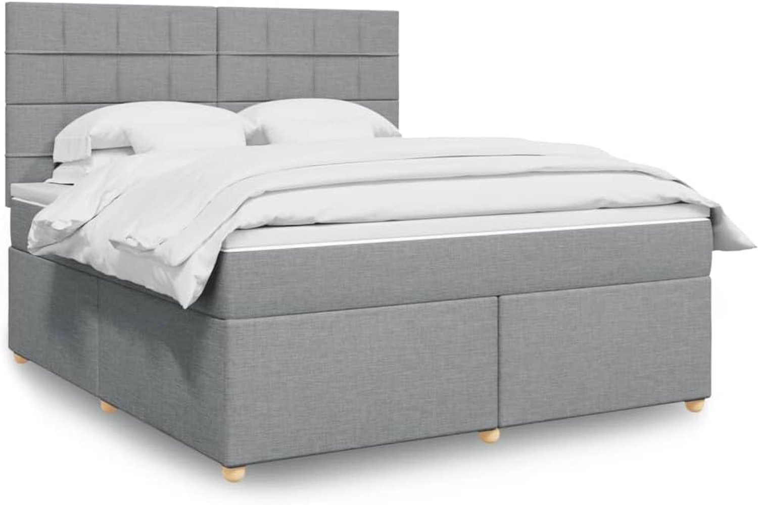 Pocketveringmatras Boxspringbed Lichtgrijs 180x200 cm