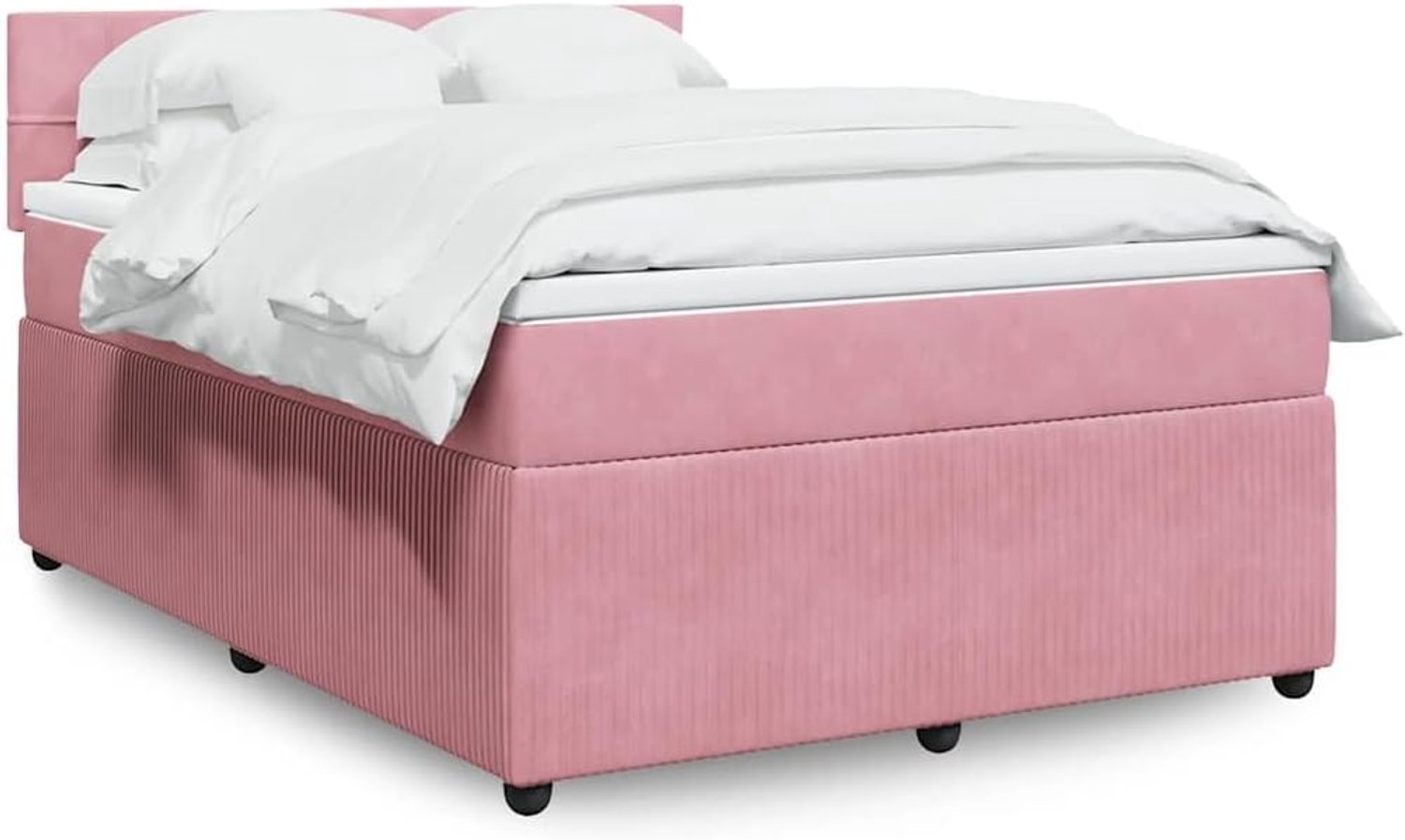 Boxspring met pocketveringmatras roze 160x200 cm