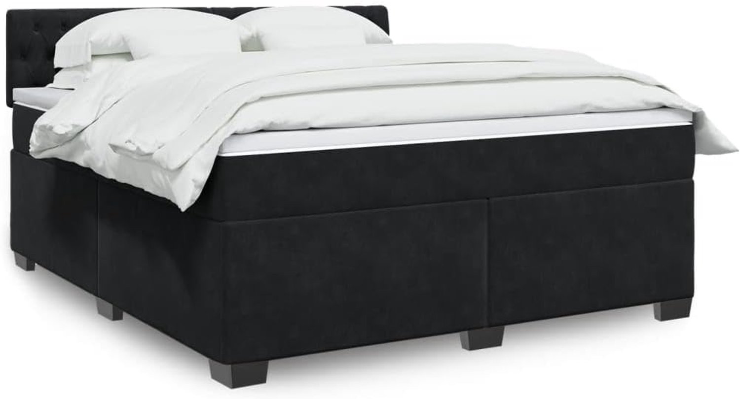 Boxspringbed met pocketvering Zwart model 180x200 cm