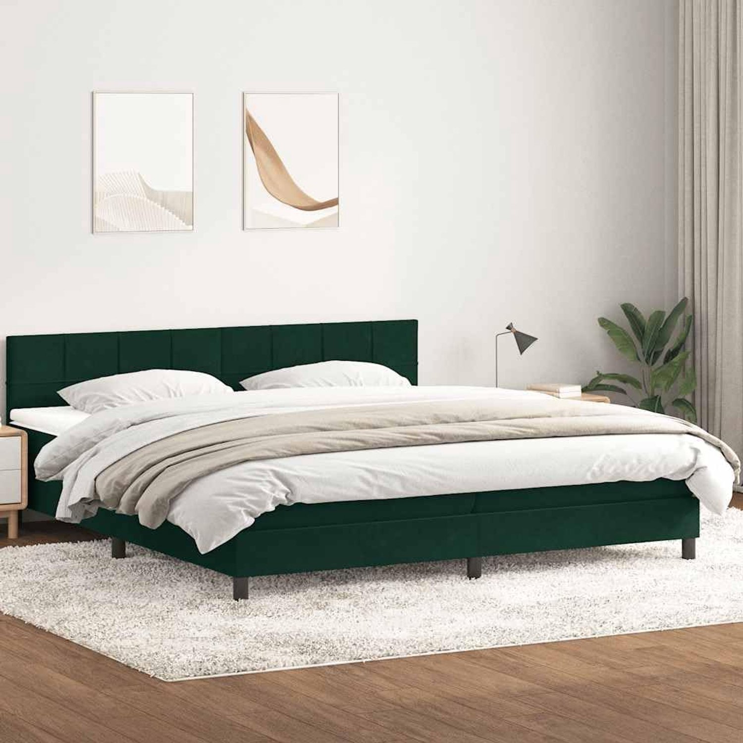Pocketvering donkergroen 180x220 cm