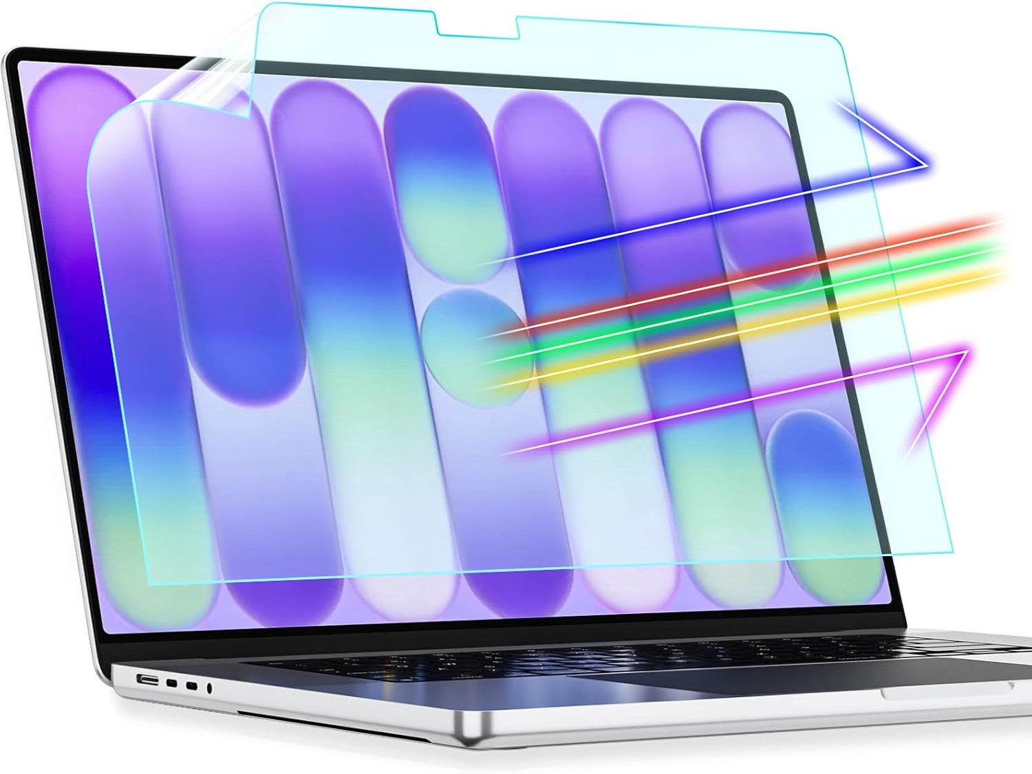 Displaybeschermfolie voor MacBook Neo 13 inch A18 Pro (uitgebracht in 2026, model A3404), blauwlichtfilter, displaybescherming voor Mac Neo, krasbestendig, 2 stuks
