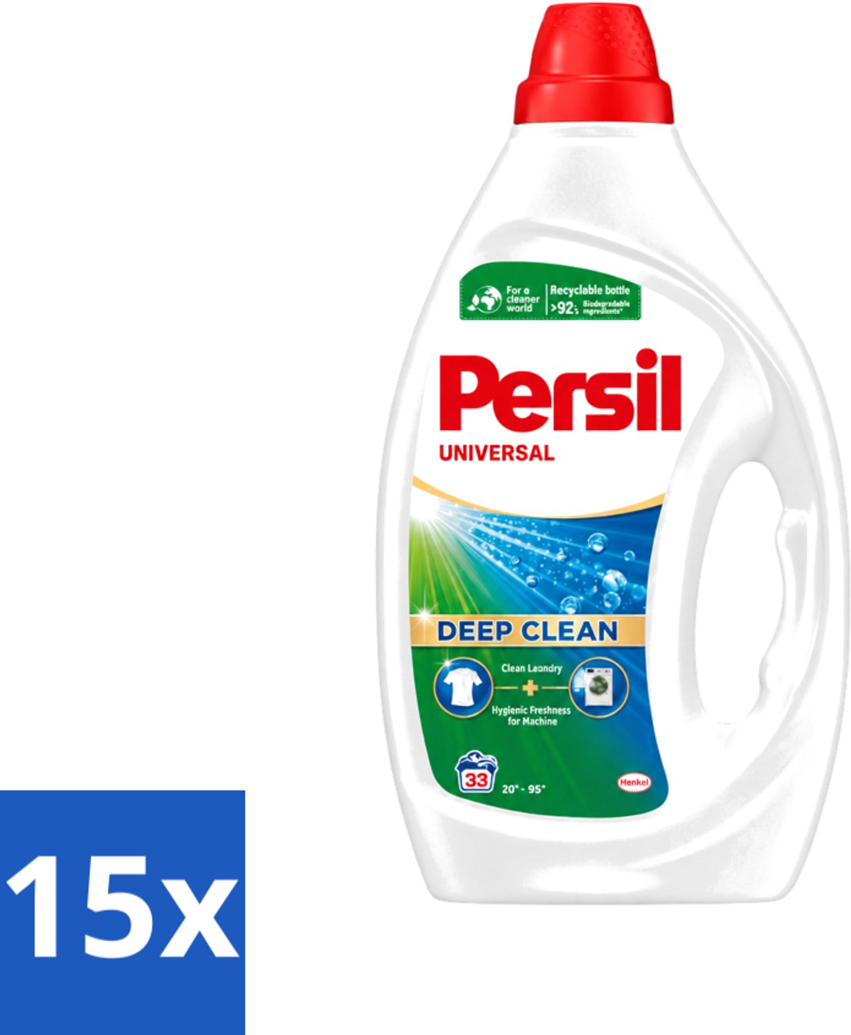 15 x Persil Universal - Vloeibaar Wasmiddel - Witte en Gekleurde Was - 33 Wasbeurten - Voordeelverpakking - 15 stuks