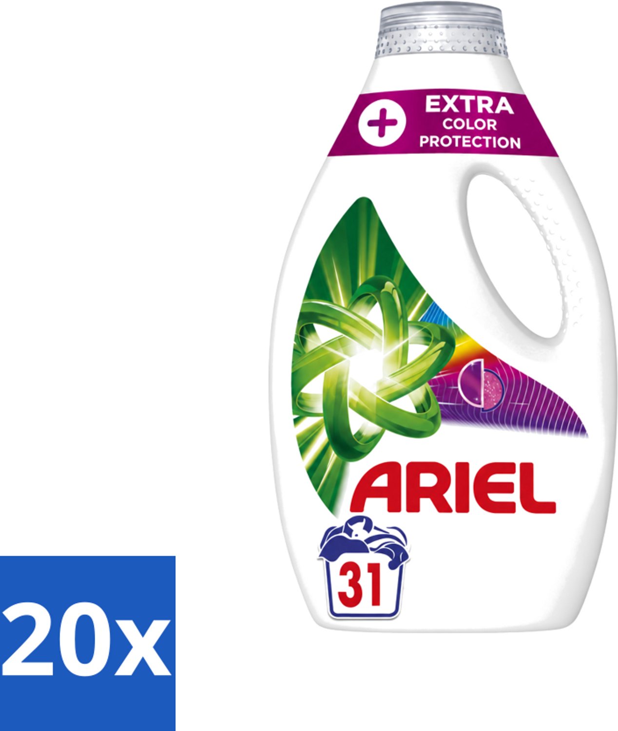 20 x Ariel Original - Extra Kleurbescherming - Vloeibaar Wasmiddel - Gekleurde Was - 31 Wasbeurten - Voordeelverpakking - 20 stuks
