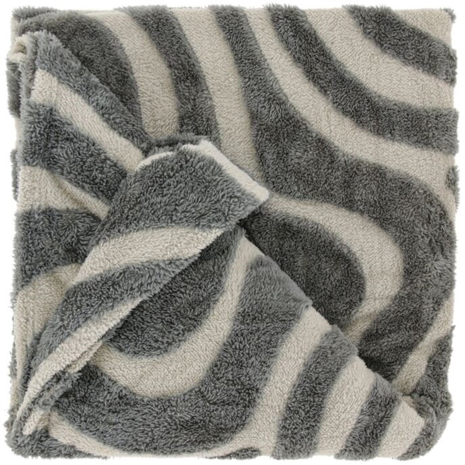 Unique Living Plaid Maud - dark grey - 150x200cm Grijs