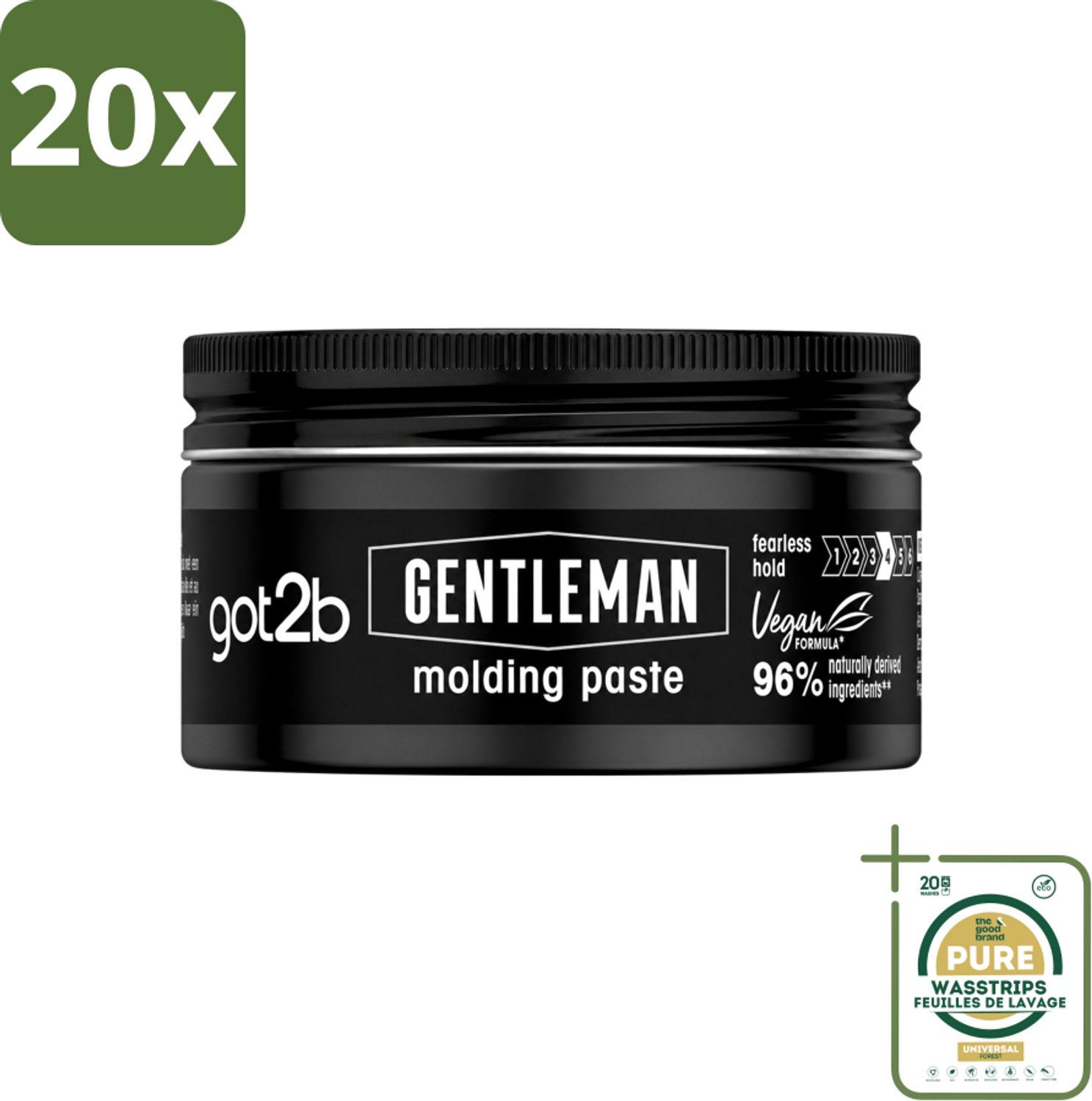 20 x Got2B - Molding Paste - Gentleman - 100 ml - Wasstrips - Haartypen - Haartypen Voor Mannen - Haartypen Voor Mannen - Haartypen Voor Mannen