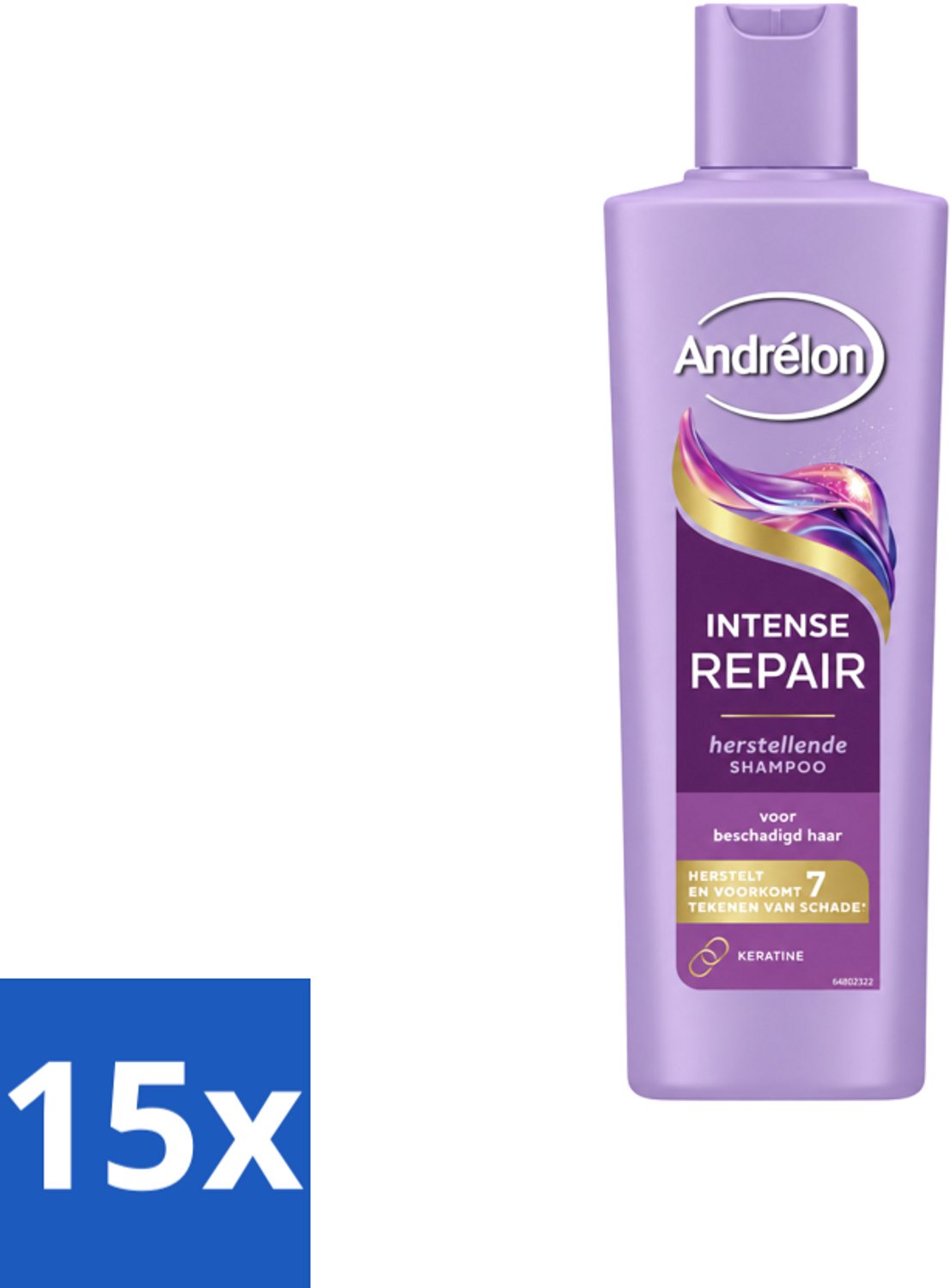 15 x Andrélon – Shampoo – Intense Repair – 250 ml - Voordeelverpakking - 15 stuks