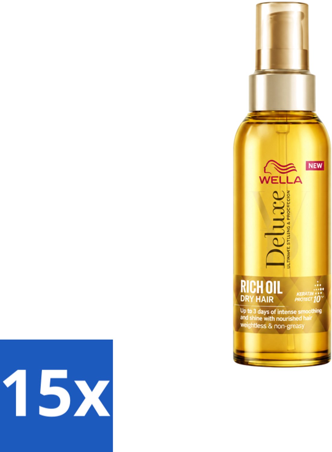 15 x Wella – Deluxe Oil Rich – Haarolie – 100 ml - Voordeelverpakking - 15 stuks