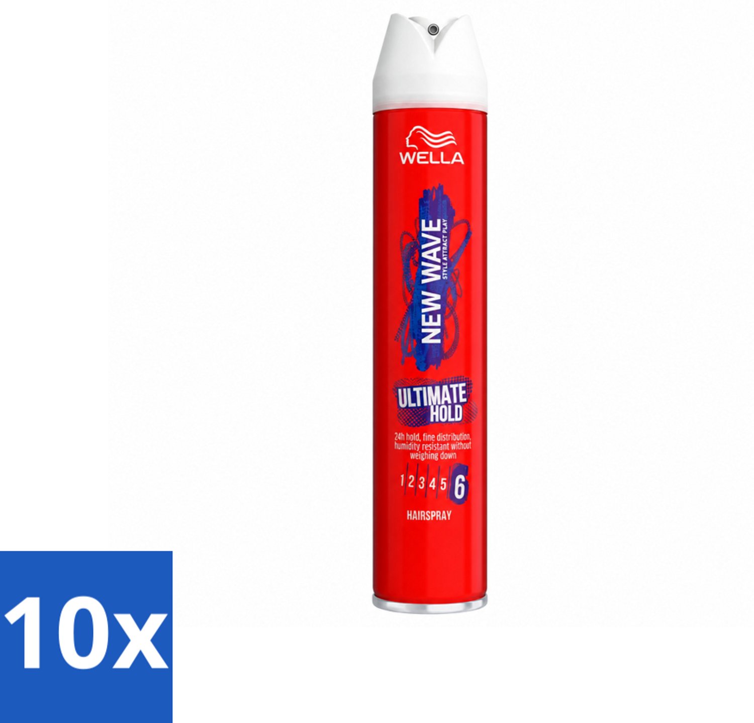 10 x Wella – New Wave Ultimate Hold – Haarspray – 400 ml - Voordeelverpakking - 10 stuks