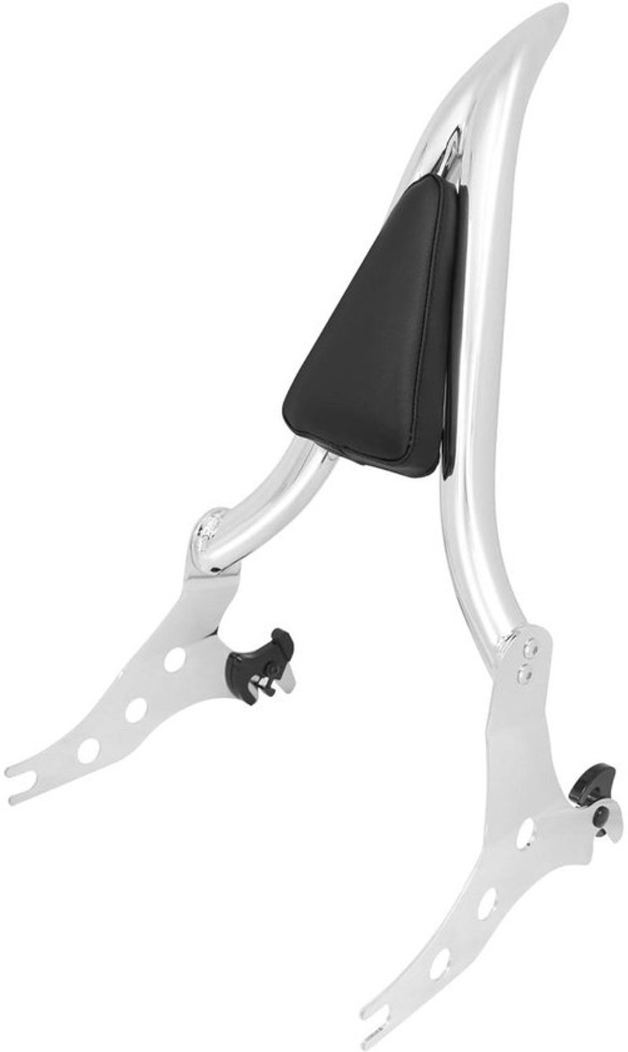 Motorfiets rugleuning - Passagiersissybar - Comfort tijdens het rijden - Afneembaar ontwerp - 51 x 33 x 15 cm - Chroom