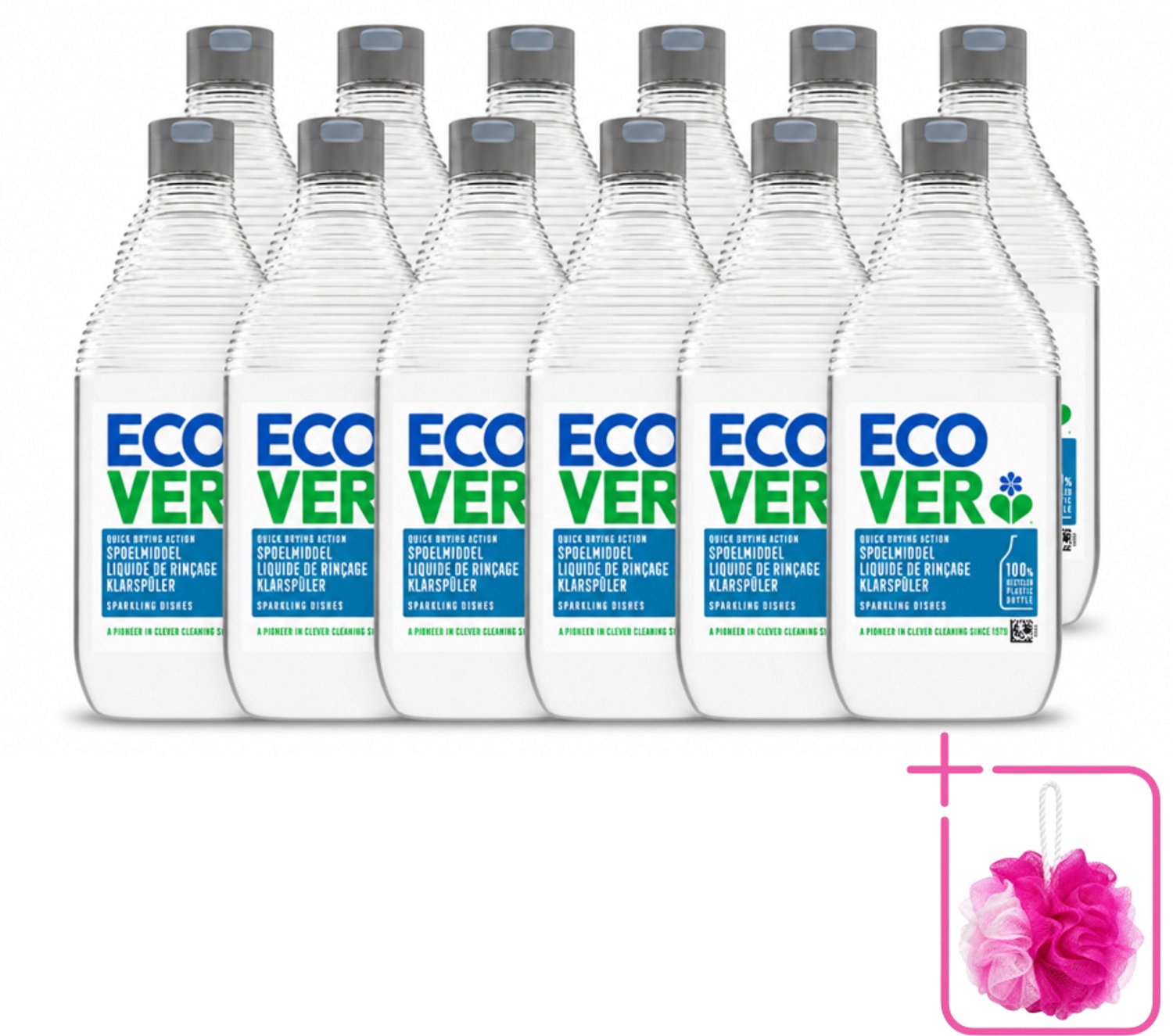12 x Ecover - Spoelmiddel - 450 ml - Bulkverpakking - Spoelmiddel - Douchemop - Vaatwas