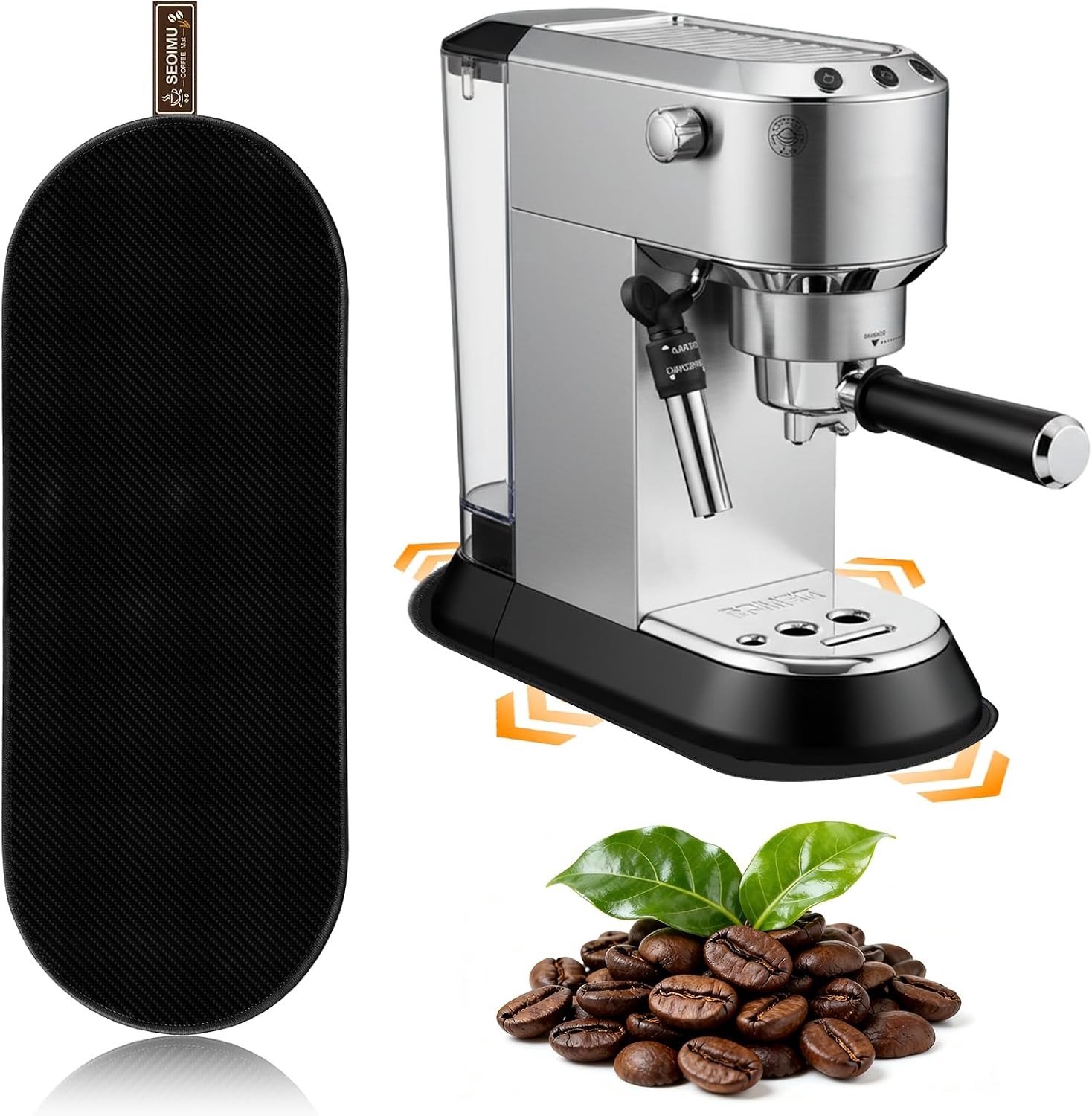 Sliding Pad voor Espresso Machines, Dubbelzijdig Ontwerp, Gemakkelijk Schoon te Maken, Bescherming voor Keukenblad, Robuuste Mat voor Koffie Accessoires en Apparatuur
