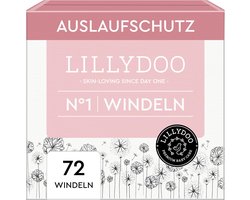 LILLYDOO Luiers Maat 1 (2-5kg) - 72 Stuks, Zacht & Huidvriendelijk