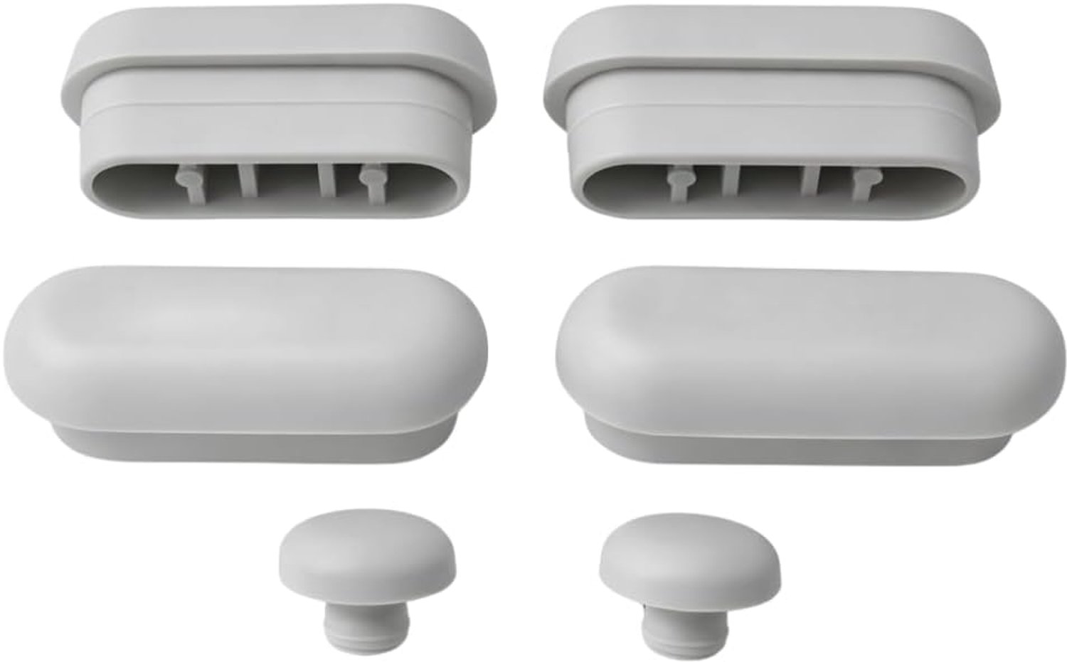 Toilet Rubber Pads Set van 6 - 4 Rechthoekig en 2 Rond - Diverse Dikte - Voorkomt Beweging en Geluid - Homevero