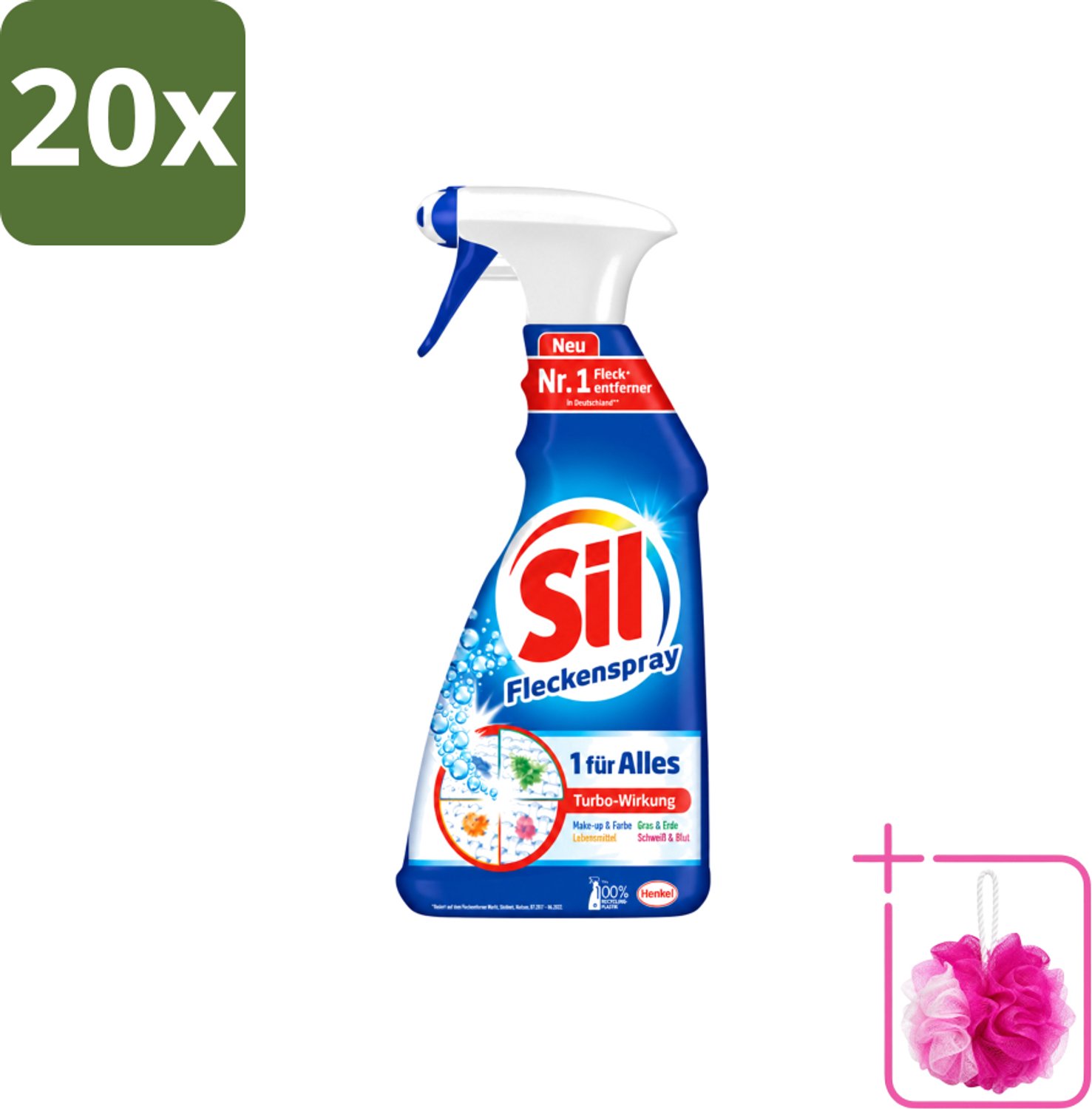 20 x Sil - Vlekverwijderaar - Spray - 500 ml - Bulkverpakking - Vlekverwijderaar - Douchemop - Wasmiddel