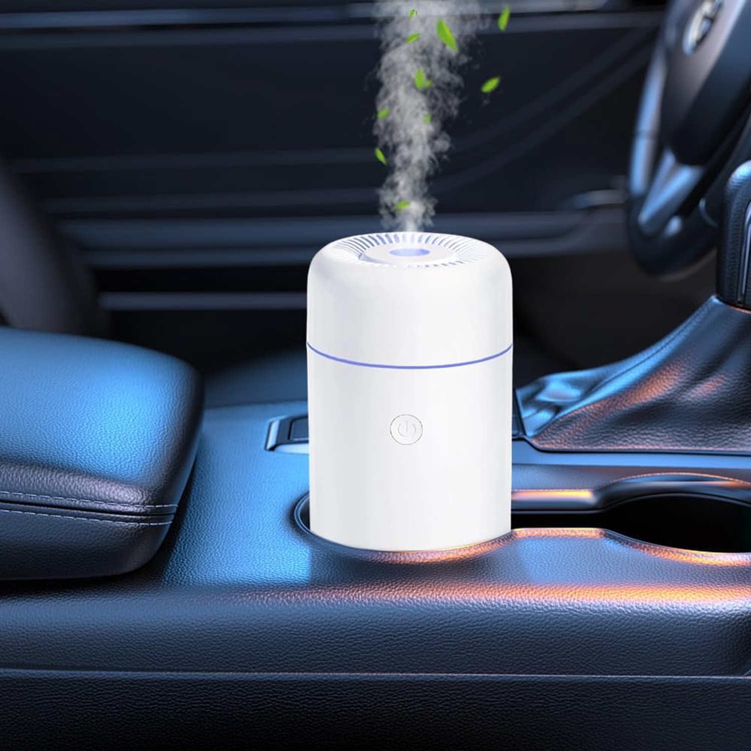 USB Essential Oil Diffuser, aromadiffuser voor etherische oliën met 7-kleuren licht, mini-luchtbevochtiger met 2 nevelmodi voor auto, kantoor, reizen, thuis, slaapkamer