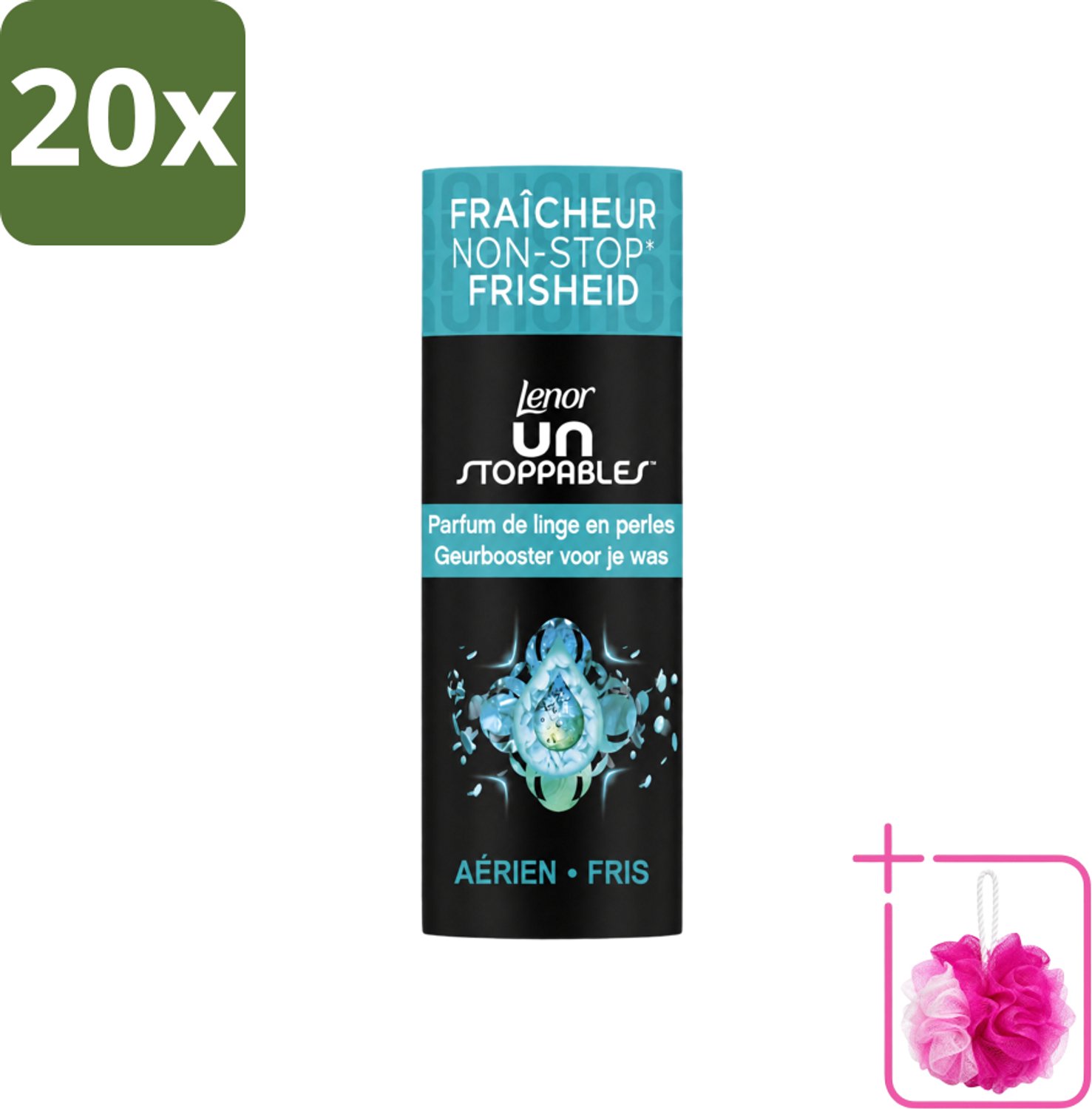 20 x Lenor Unstoppables - Geurbooster - Fris - 13 Wasbeurten - Bulkverpakking - Geurbooster - Douchemop - Frisheid