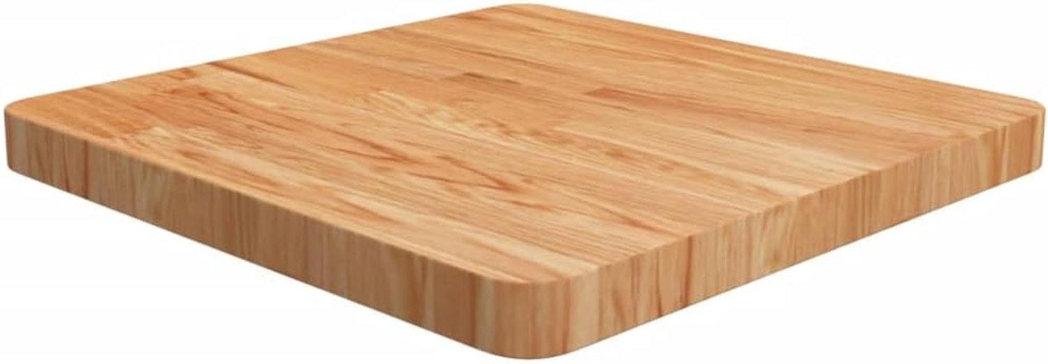 Eettafelblad, vervangingsplaat voor tafel, houten tafelblad, vervangend tafelblad, geschikt voor café, restaurant, hotel, eetkamer, vierkant, lichtbruin, 50 x 50 x 4 cm, behandeld