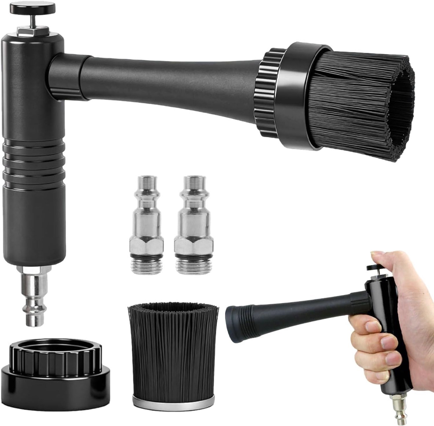 5-delige Auto Detailing Gun Set met 2 spuiten Stevige behuizing Comfortabele handgreep Triggerbediening voor het - Vemera