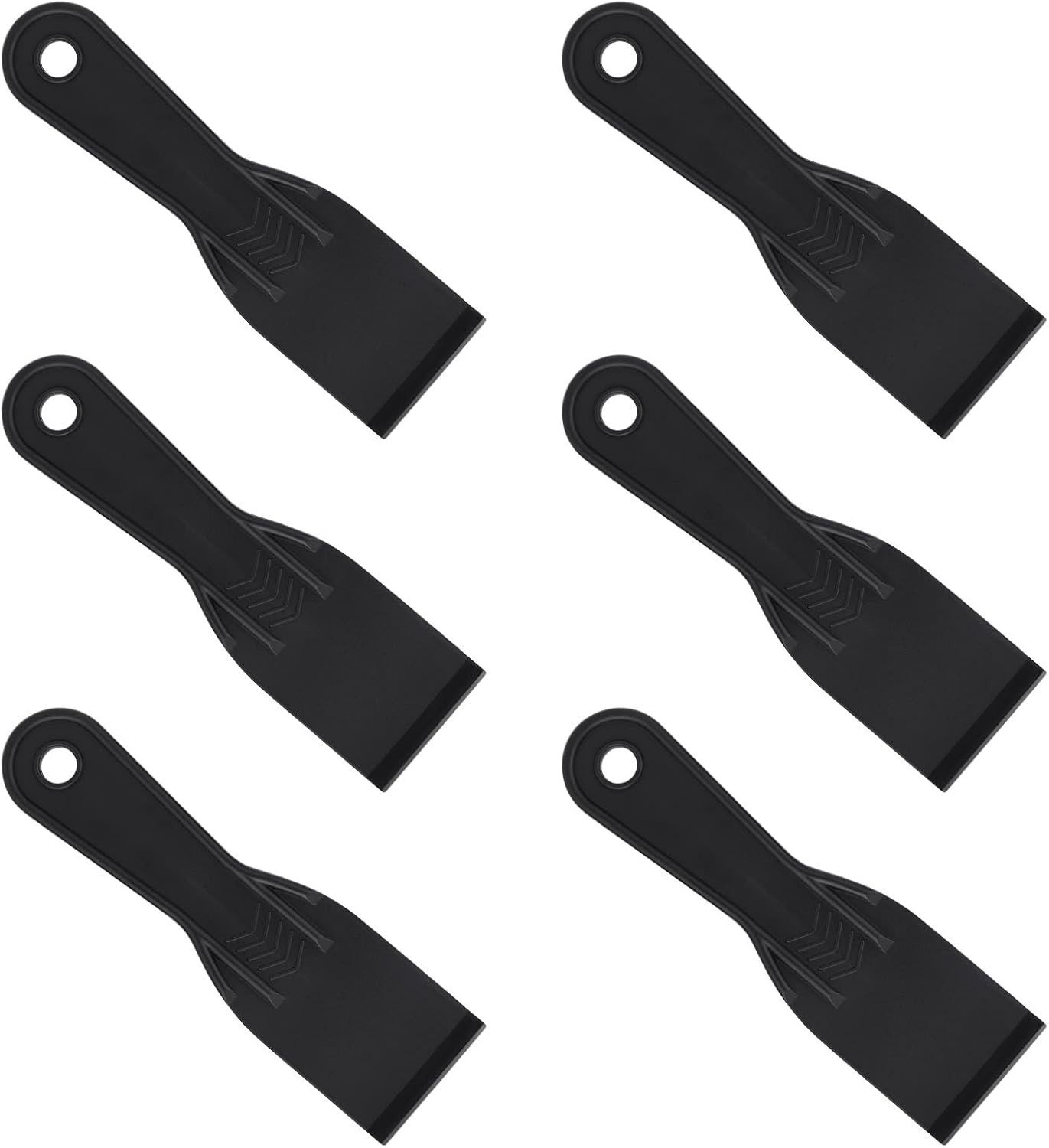 Plamuurmes Set van 6 - Flexibele Plamuurmessen - Kunststof Schraper - Muurschraper - Reparatie Accessoire - 17,8 x 5 cm